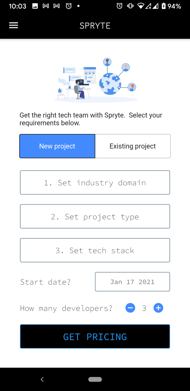 Spryte App screenshot