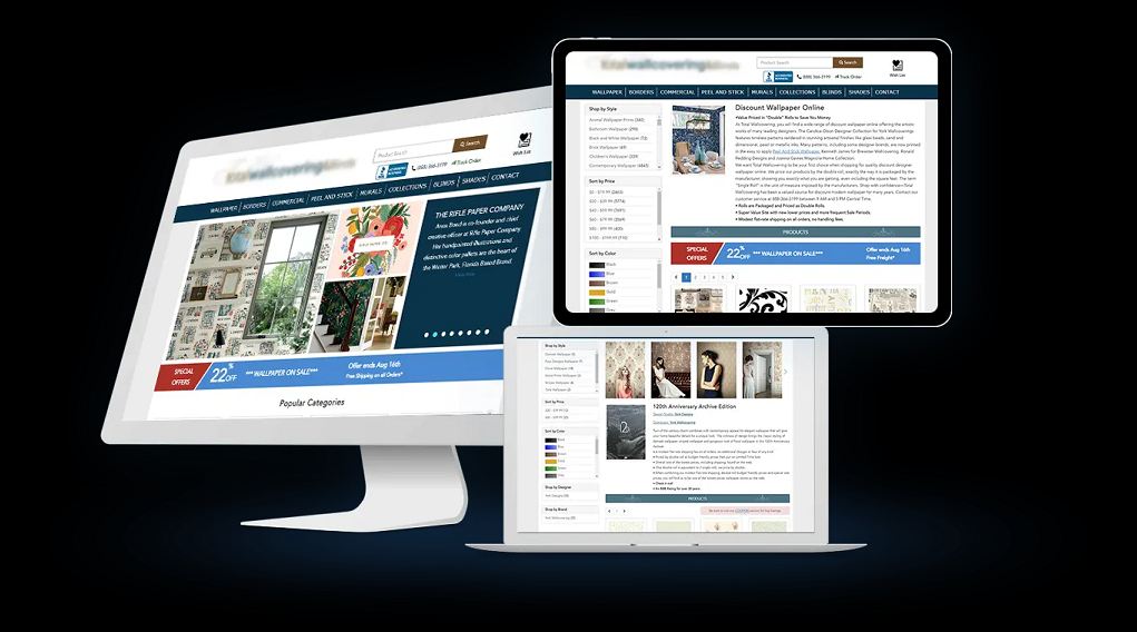Wallpaper Ecommerce Website - Home Decor Portal